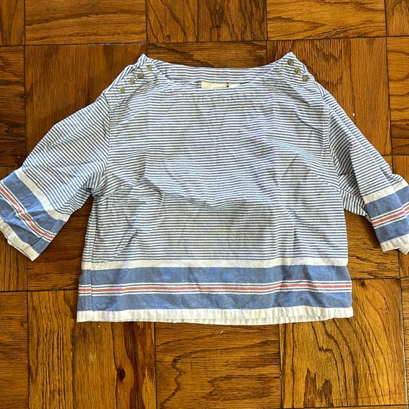 Maeve Tops - Maeve Anthropologie size S striped nautical boat neck top